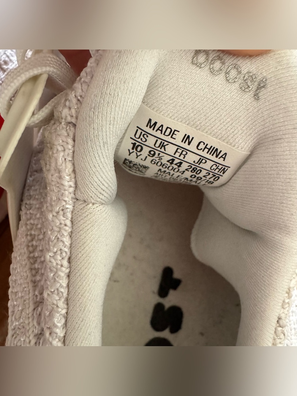 Adidas UltraBoost 4.0 Red Stripes White Running Shoes Marble Print Outsoles 10 - Picture 11 of 11
